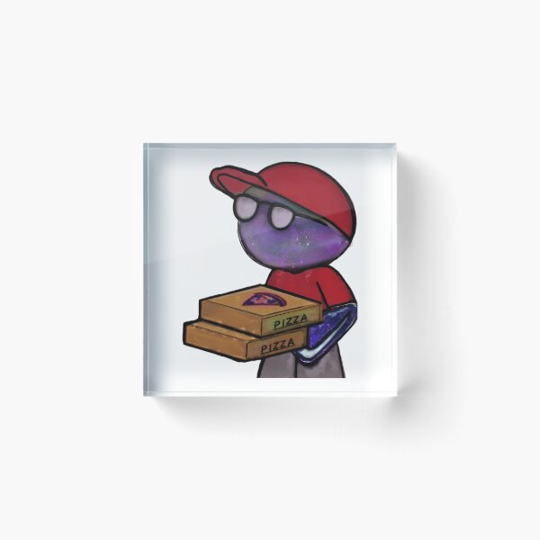 Item preview, Cool Purple Galaxy Guy Carrying Pizza Boxes designed and sold by Kotaruii111333.