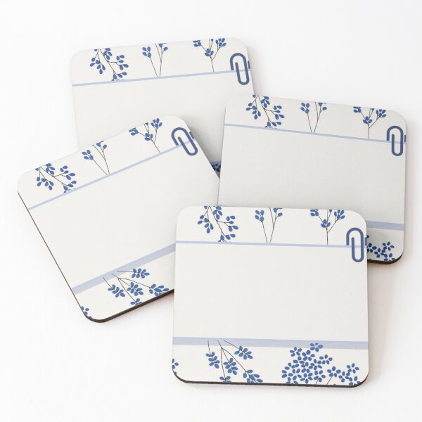 Item preview, Blue Botanical Leaves Label Frame Paper Clip Note Aesthetic Template designed and sold by LYAN-STORE.