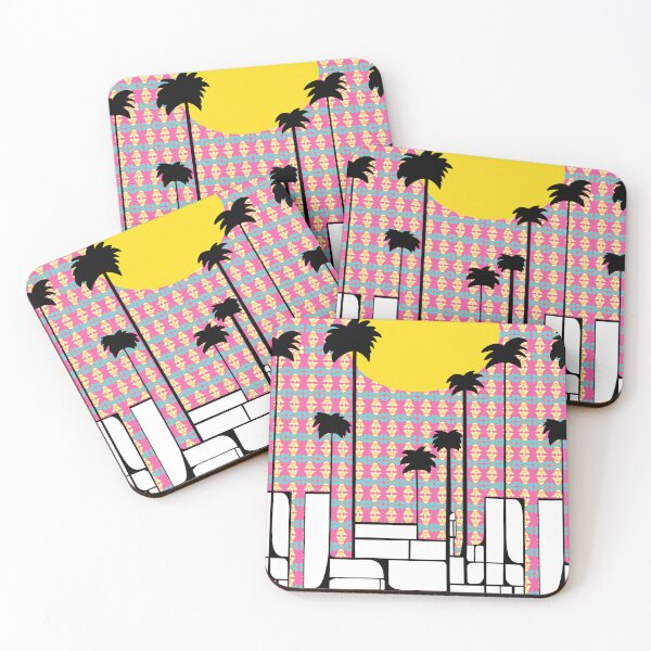 Item preview, Rosh Hashana Gift - Tel Aviv Streetscape Tayelet Pink tiles  designed and sold by French Papyrus Studio.