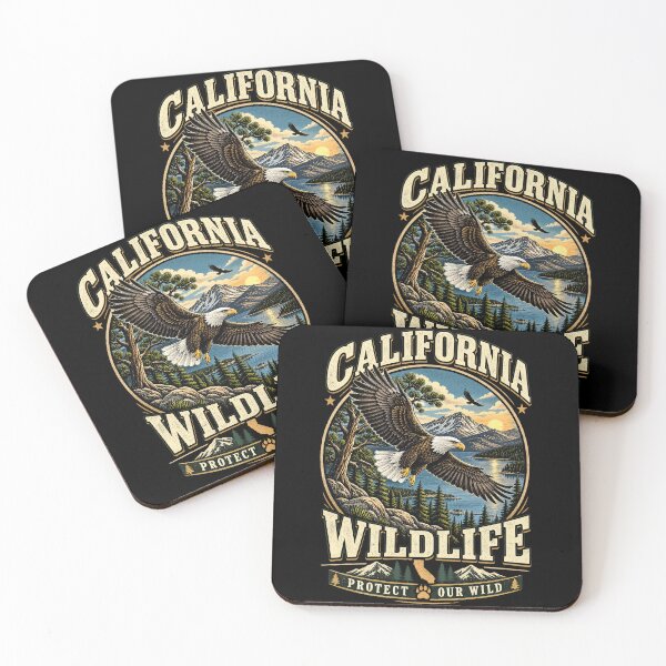 Item preview, California Wildlife – Bald Eagle Big Bear Valley Vintage Nature Design designed and sold by Dolphin Graphic.