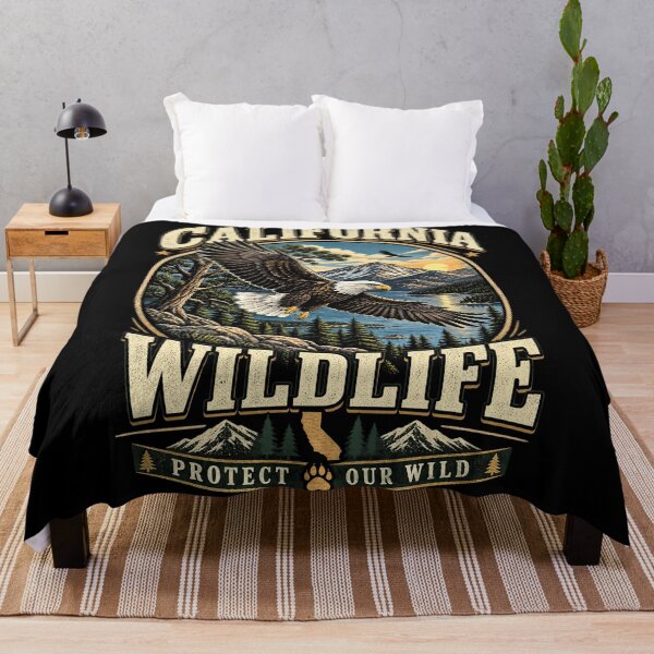 Item preview, California Wildlife – Bald Eagle Big Bear Valley Vintage Nature Design designed and sold by Dolphin Graphic.