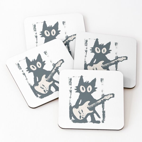 Item preview, Rock Star Cat With Electric Guitar Vintage designed and sold by Catsi-Nook-Art.