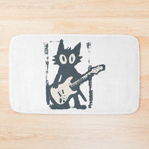 Item preview, Rock Star Cat With Electric Guitar Vintage designed and sold by Catsi-Nook-Art.