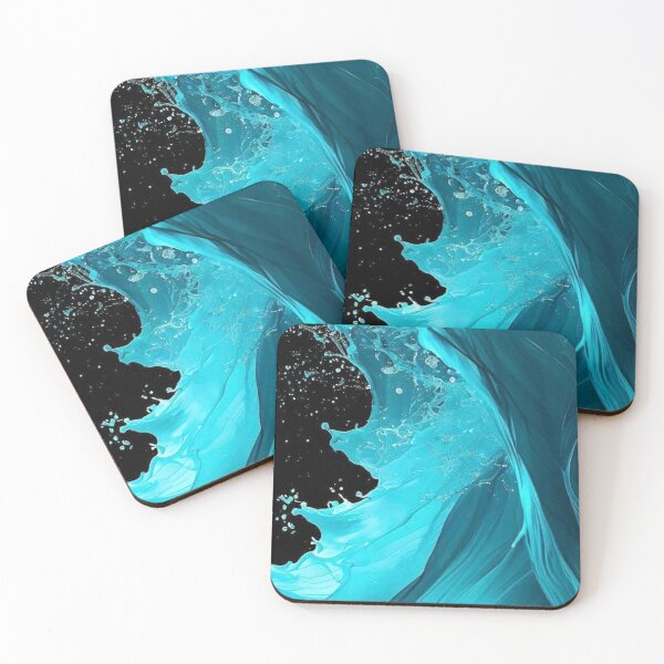Item preview, Dynamic Cyan Liquid Water Splash and Silk Waves Fluid Abstract designed and sold by LYAN-STORE.