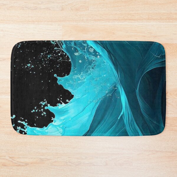 Item preview, Dynamic Cyan Liquid Water Splash and Silk Waves Fluid Abstract designed and sold by LYAN-STORE.
