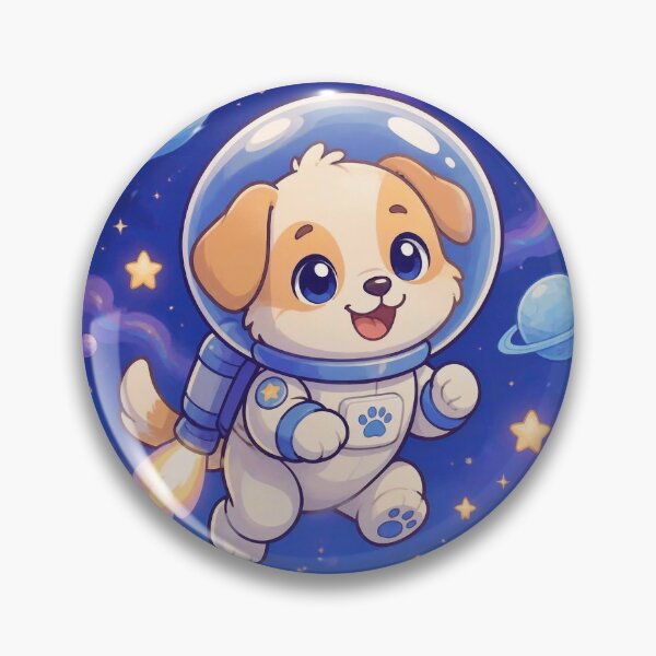 Item preview, Cute Space Puppy Astronaut - Kids Room Nursery Wall Art Planets designed and sold by Knacky Print.