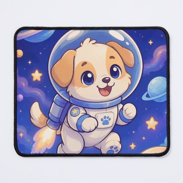 Item preview, Cute Space Puppy Astronaut - Kids Room Nursery Wall Art Planets designed and sold by Knacky Print.