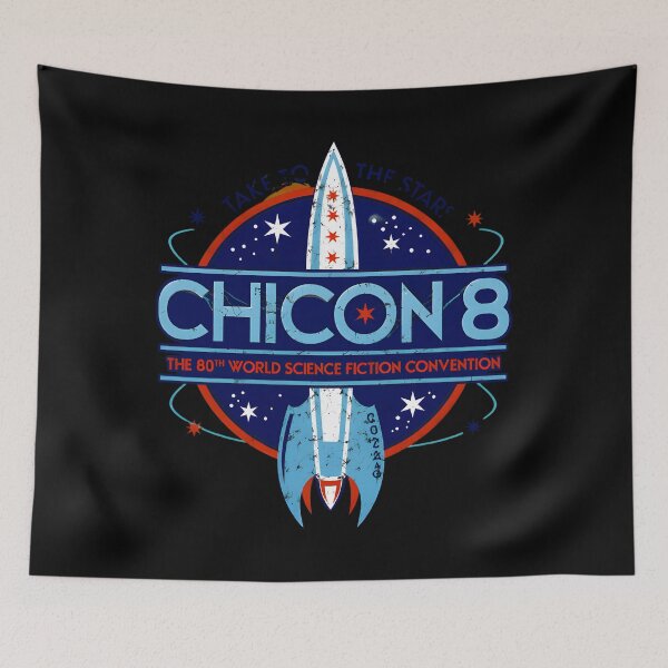 Item preview, Chicon 8 The 80th World Science Fiction Convention Rocket Badge designed and sold by zkoplsoplo.