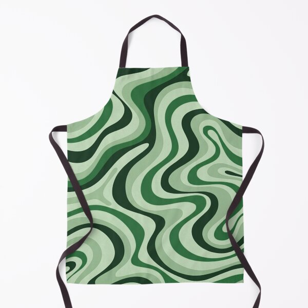 Item preview, Liquid Swirl Retro Abstract in green tones, Cream, and White designed and sold by Differenceee.