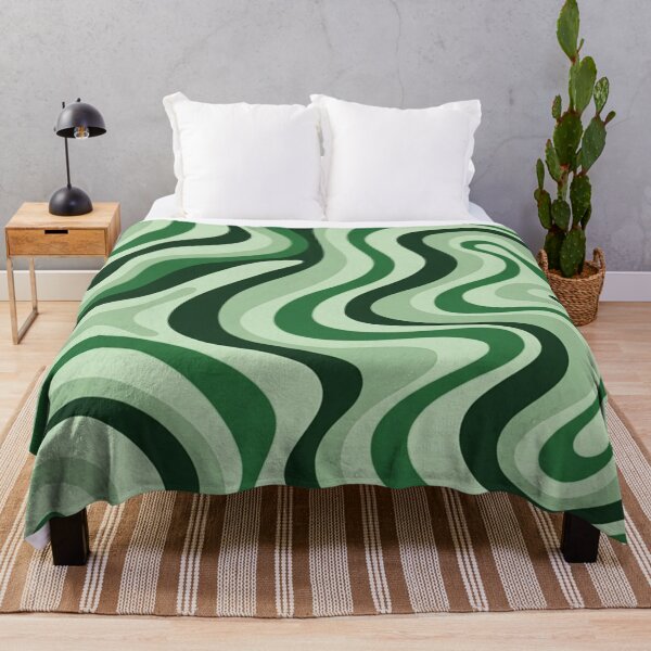 Item preview, Liquid Swirl Retro Abstract in green tones, Cream, and White designed and sold by Differenceee.