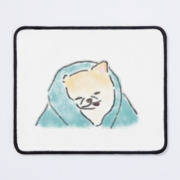 Item preview, Sleepy Dog Swaddled In Mint Blanket designed and sold by raun.draw.