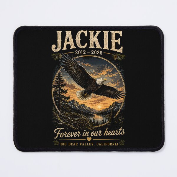 Item preview, Jackie 2012–2026 Memorial – Forever in Our Hearts Big Bear Eagle designed and sold by Dolphin Graphic.