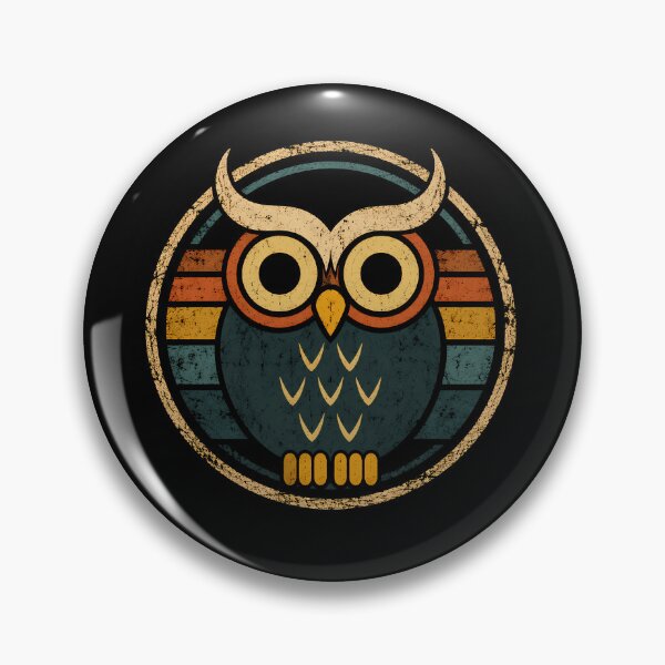 Item preview, Vintage Retro Owl Distressed Screen designed and sold by Moizento.