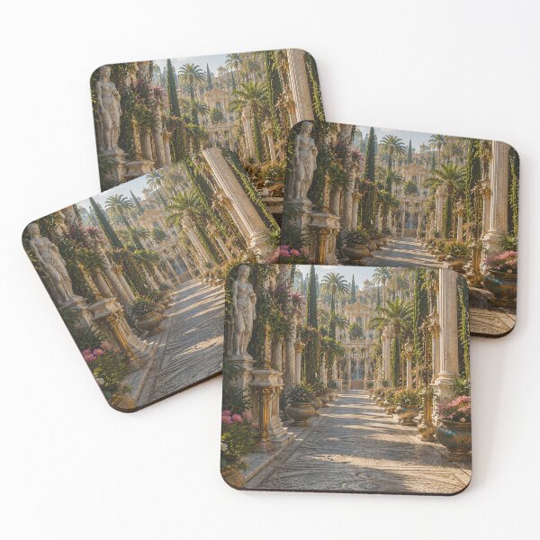 Item preview, Ancient Mythical City Alleys and Marble Columns Fantasy Art designed and sold by Vaelia.