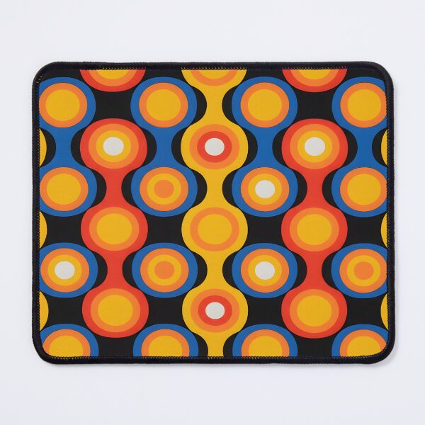 Item preview, 60s Retro Op Art Circles - Vintage Psychedelic Pattern designed and sold by Ela Art Space .