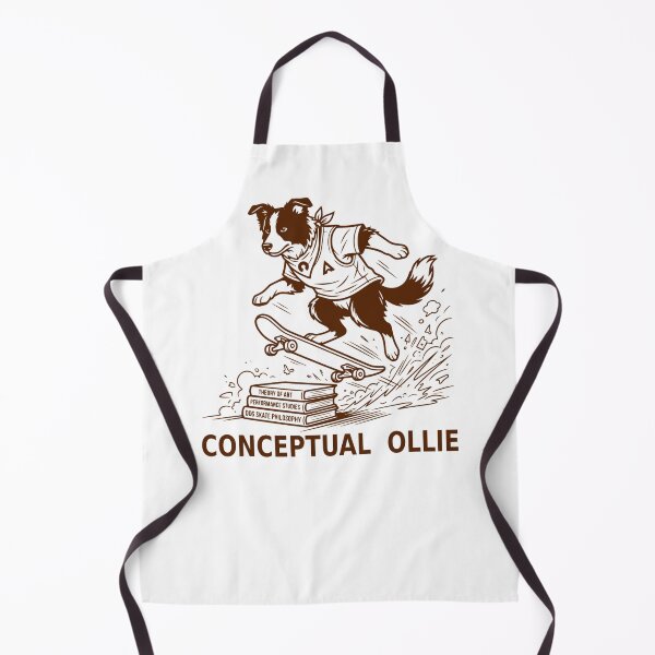 Item preview, Conceptual Ollie Skateboarding Border Collie Art History Philosophy designed and sold by The Bold Line Studio.