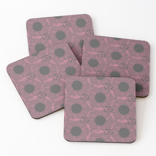 Item preview, Sunflower Mirage Print - Raspberry Pink and Mouse Grey designed and sold by Daniel Bevis Design.