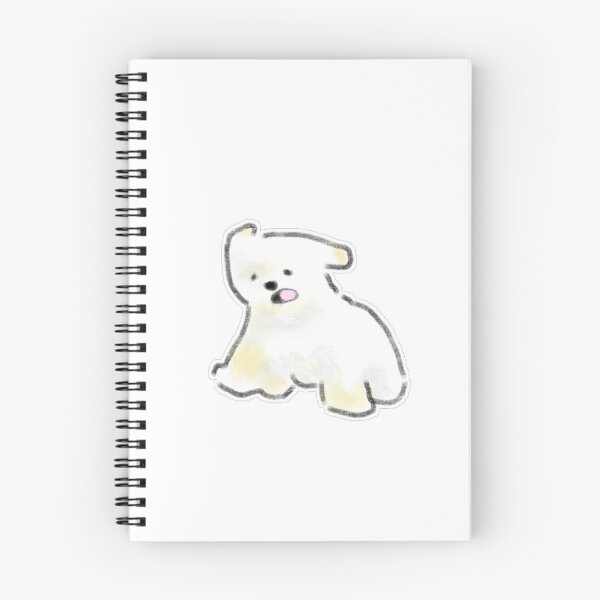 Item preview, Happy White Dog Running Tongue Out designed and sold by raun.draw.