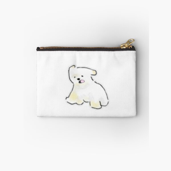 Item preview, Happy White Dog Running Tongue Out designed and sold by raun.draw.