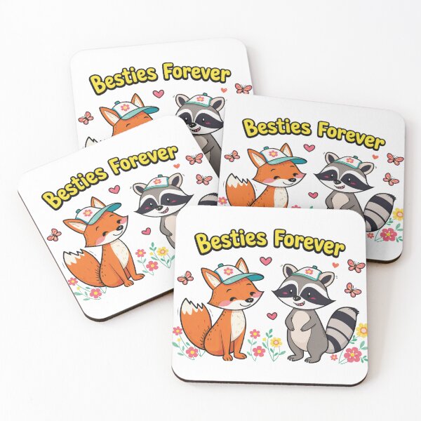 Item preview, Fox & Raccoon Friendship designed and sold by Mindful56.