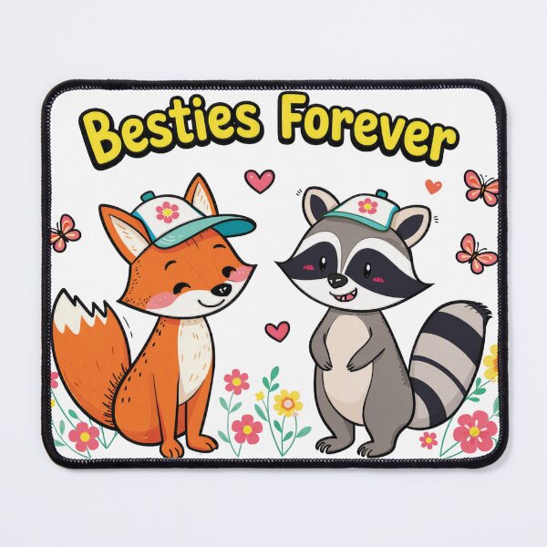Item preview, Fox & Raccoon Friendship designed and sold by Mindful56.