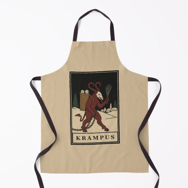 Item preview, Krampus with Basket and Birch — Christmas Monsters No. 1 | Gothic Woodcut designed and sold by Planthem.