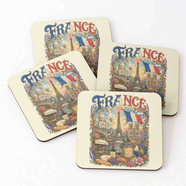Item preview, France Paris La Vie Est Belle Vintage Travel Poster designed and sold by Skyrocketz.