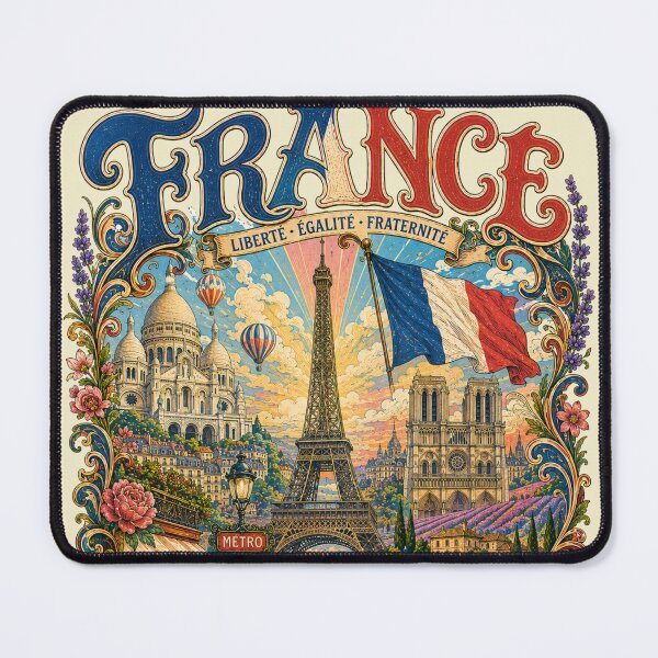 Item preview, France Paris La Vie Est Belle Vintage Travel Poster designed and sold by Skyrocketz.
