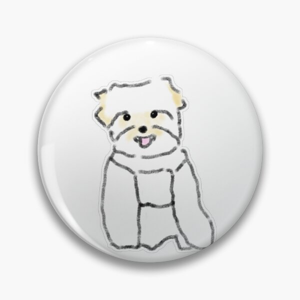 Item preview, Happy Blushing White Maltese Groomed Dog Art designed and sold by raun.draw.