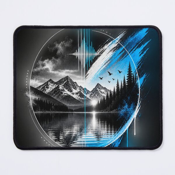 Item preview, A minimalist, futuristic landscape design in black designed and sold by TheSmilingBasti.