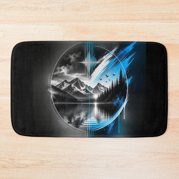 Item preview, A minimalist, futuristic landscape design in black designed and sold by TheSmilingBasti.