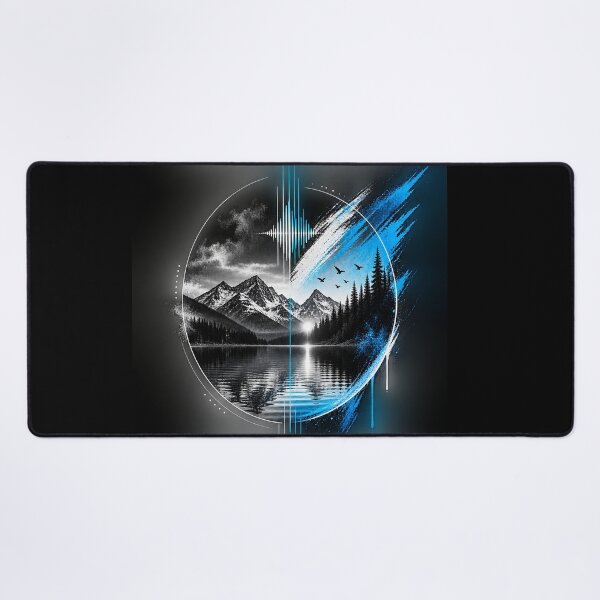 Item preview, A minimalist, futuristic landscape design in black designed and sold by TheSmilingBasti.
