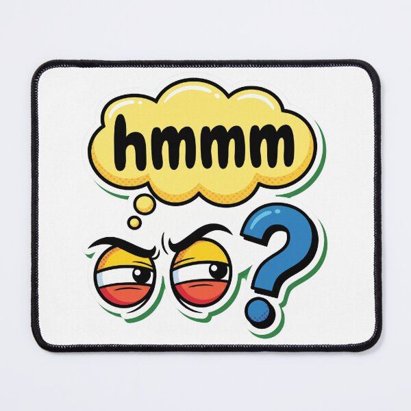 Item preview, Hmmm Meme Funny Cartoon Face Sunglasses Confused Reaction Meme Humor T-Shirt designed and sold by pawsome purrfect.