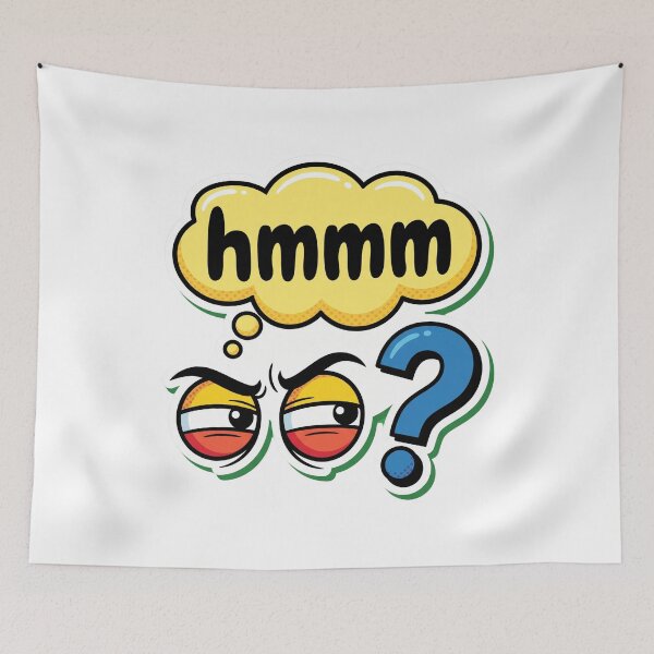 Item preview, Hmmm Meme Funny Cartoon Face Sunglasses Confused Reaction Meme Humor T-Shirt designed and sold by pawsome purrfect.