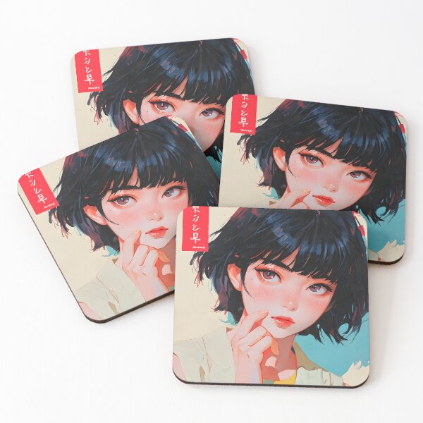 Item preview, Retro Anime Girl – Japanese Pop Art Portrait designed and sold by KiraChie.