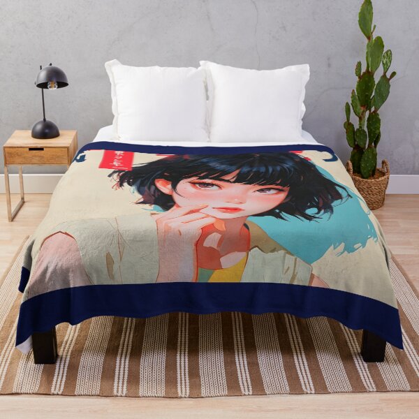 Item preview, Retro Anime Girl – Japanese Pop Art Portrait designed and sold by KiraChie.
