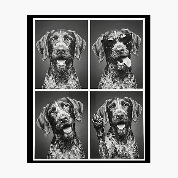 Item preview, Funny German Wirehaired Pointer Selfie Photo Photobooth Dog Lover designed and sold by dian-rody-crest.