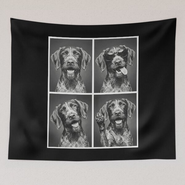 Item preview, Funny German Wirehaired Pointer Selfie Photo Photobooth Dog Lover designed and sold by dian-rody-crest.