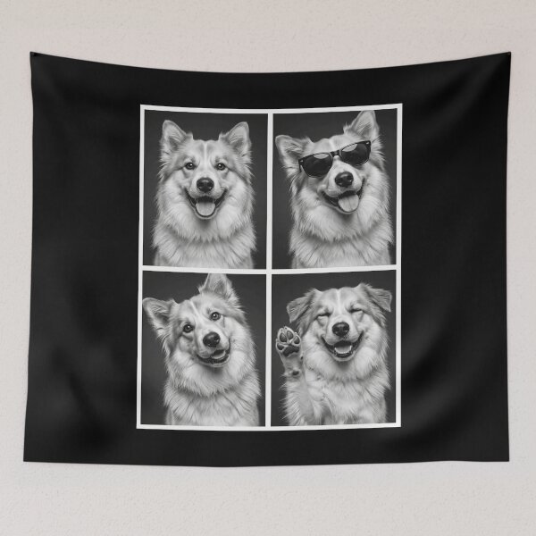 Item preview, Funny Icelandic Sheepdog Selfie Photo Photobooth Dog Lover designed and sold by dian-rody-crest.