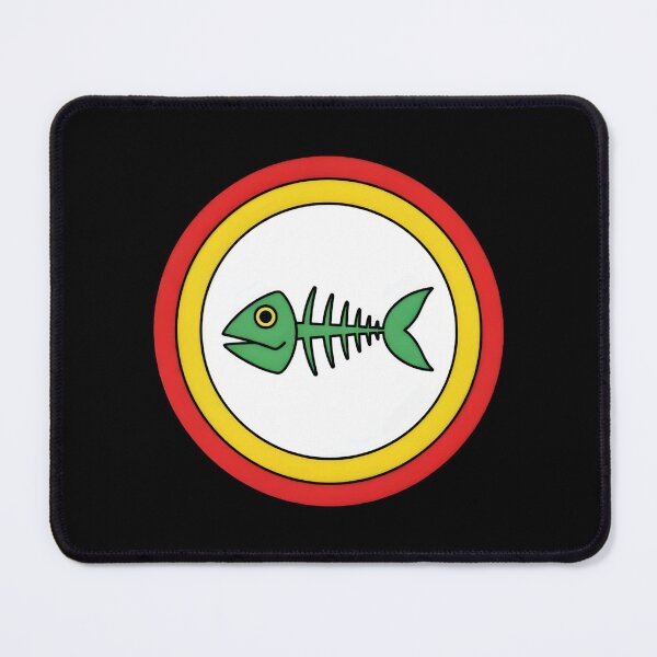Item preview, Green Fish Skeleton Circular Emblem designed and sold by deokiolopak.