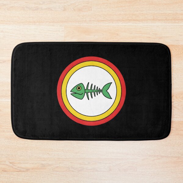 Item preview, Green Fish Skeleton Circular Emblem designed and sold by deokiolopak.