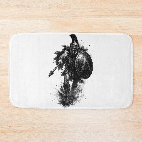Item preview, Spartan Commander Attack – Black & White Ancient Greece Warrior designed and sold by Ancient-Era.