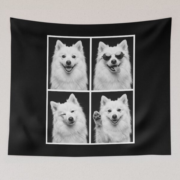 Item preview, Funny Japanese Spitz Selfie Photo Photobooth Dog Lover designed and sold by dian-rody-crest.