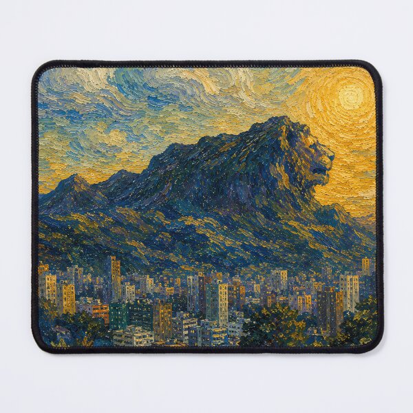Item preview, Lion Rock Sunset - Van Gogh's Dream Travels (Impressionist Art) designed and sold by ianm1028.
