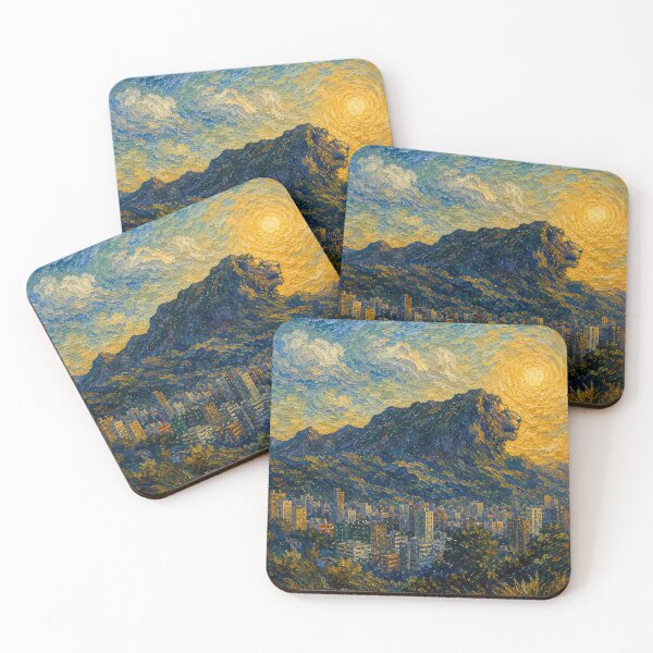 Item preview, Lion Rock Sunset - Van Gogh's Dream Travels (Impressionist Art) designed and sold by ianm1028.