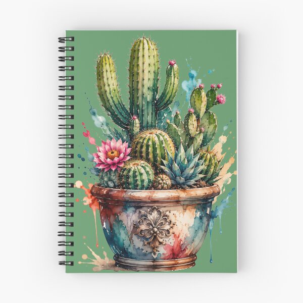 Item preview, Colorful cactus plant in watercolor designed and sold by Rose Design & Photos.