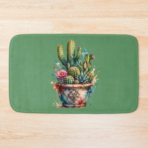 Item preview, Colorful cactus plant in watercolor designed and sold by Rose Design & Photos.
