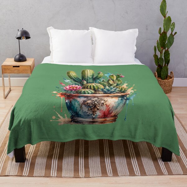 Item preview, Colorful cactus plant in watercolor designed and sold by Rose Design & Photos.