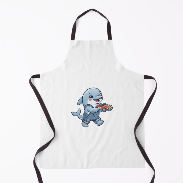 Item preview, Cute Dolphin toy car illustration | Playful Dolphin in Overalls designed and sold by KaleeDesigns.