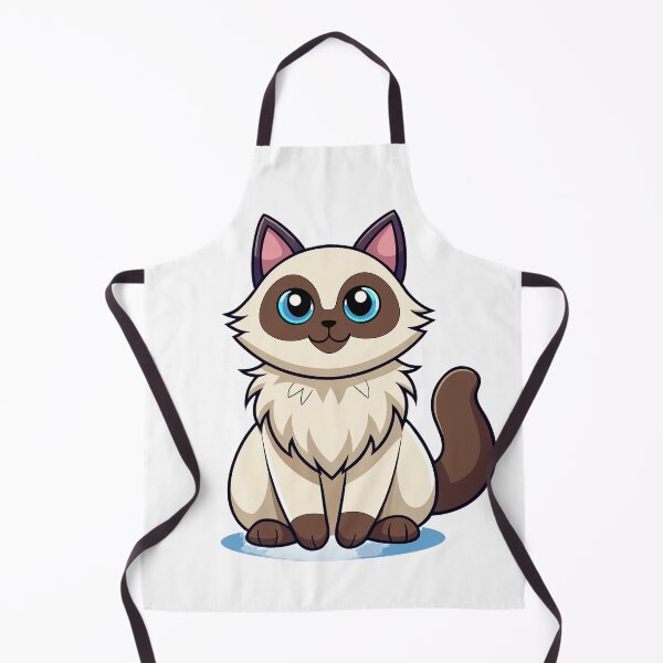 Item preview, Cute Birman Cat Kawaii Blue Eyes Fluffy Cat Illustration designed and sold by Mousy17.